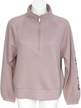 Womens Medium Quarter Zip Pullover Sweatshirt Long Sleeve Casual Top. Everyday